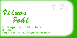 vilmos pohl business card